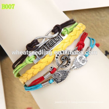 Bracelet d&#39;amour en cuir multicouches